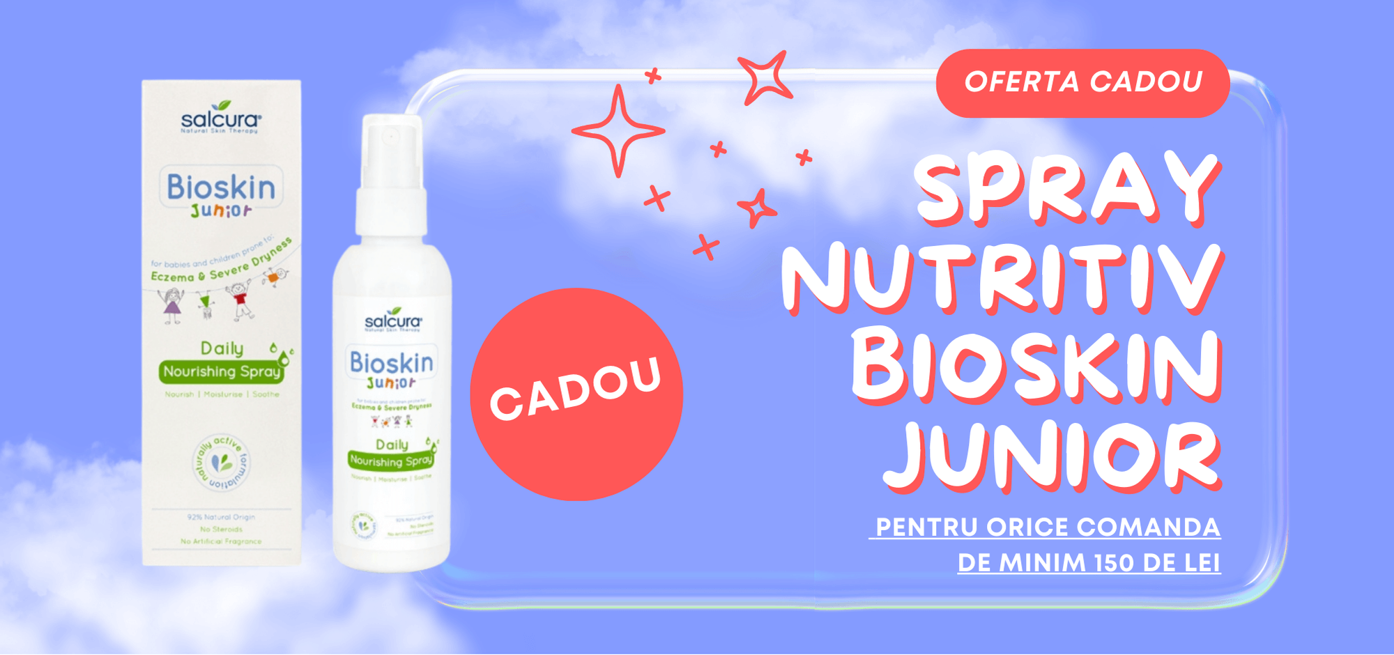 Cadou: Spray nutritiv Bioskin Junior - pentru toate comenzile de minim 150 de lei