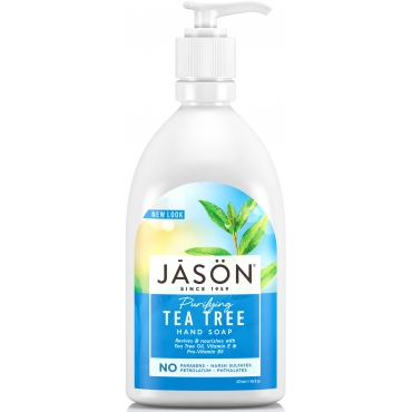 Sapun lichid pentru fata si maini cu tea tree, Jason, 473 ml