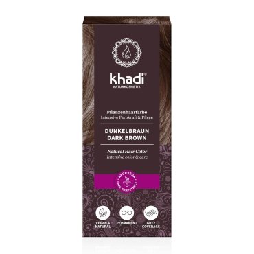 Vopsea Henna Khadi - Saten Inchis, 100 g