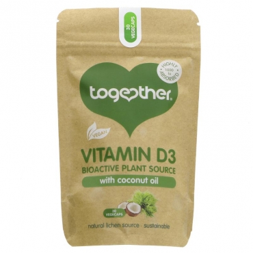 Vitamina D3 naturala, cu ulei de nuca de cocos, Together, 30 capsule
