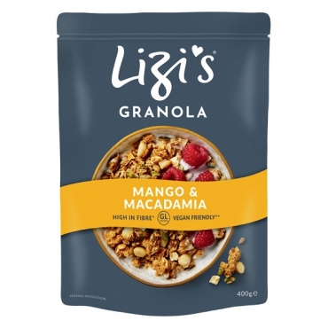Oferta- Lizis Granola (cereale crocante )  - Mango si Nuci de Macadamia, 400 gr