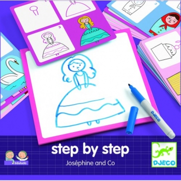 Deseneaza pas cu pas Josephine, Djeco 3-6 ani