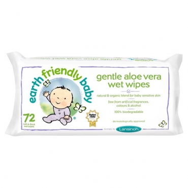 Servetele umede bio cu musetel si aloe vera pt bebelusi, Earth Friendly Baby, 72buc.