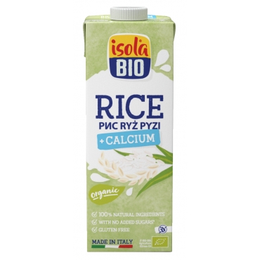 Oferta - Lapte vegetal bio din orez cu calciu, fara gluten, fara lactoza, Isola Bio, 1 L