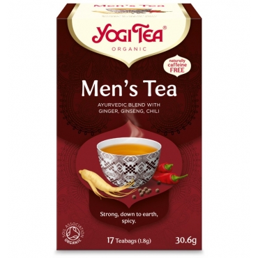 Ceai bio fara cofeina, Yogi Tea pentru barbati, 30.6 g