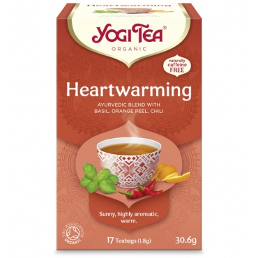 Ceai bio fara cofeina, Yogi Tea - Heartwarming - Bucuria vietii, 30.6 g