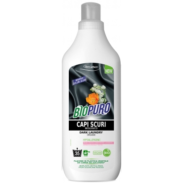 Detergent bio hipoalergen pentru rufe negre/inchise la culoare, Biopuro, 1 L
