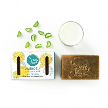 Sapun solid, Gama Ambrozia, cu lapte de capra & aloe vera, Jovis, 100 g