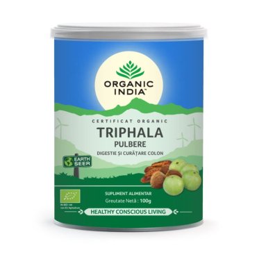 Triphala, Digestie & Detoxifiere colon, pudra, Organic India, 100g