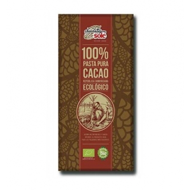 Ciocolata Bio neagra, 100% cacao, Sole, 100 g