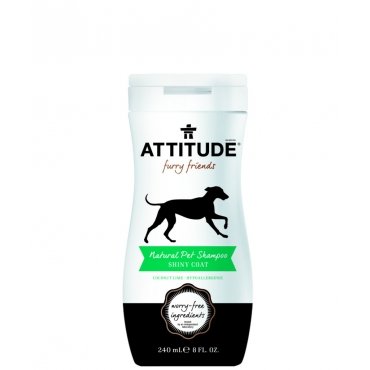 Sampon natural pentru animale, Attitude, blana stralucitoare, 240 ml