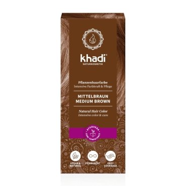 Vopsea henna Khadi - Saten Mediu, 100 g