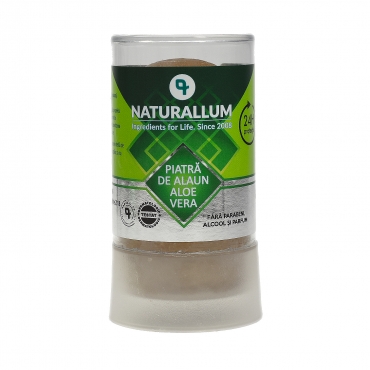 Deodorant piatra de alaun cu Aloe Vera, Naturallum, 120g