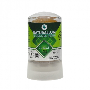Deodorant piatra de alaun cu Aloe Vera, Naturallum, 60g