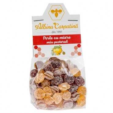 Oferta- Perle cu miere Mix pectoral, Albina Carpatina, 100 g