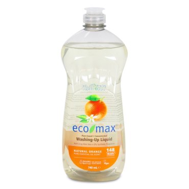 Solutie spalat vase, cu portocale si aloe vera, Ecomax 740 ml
