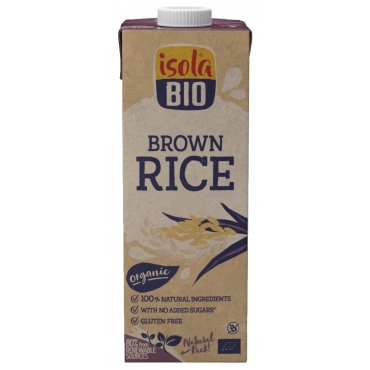 Bautura bio vegetala din orez brun integral, fara gluten, Isola Bio, 1 L 