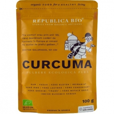 Curcuma pulbere pura bio, Republica Bio, 100 g
