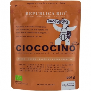 Ciococino baza pentru ciocolata calda bio, Republica Bio, 200 g