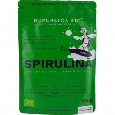 Spirulina pulbere pura bio, Republica Bio, 125 g
