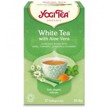 Ceai Bio Yogi Tea - Ceai alb cu Aloe Vera, 30.6 g
