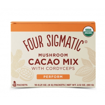 Mushroom Cacao instant cu ciuperci medicinale Cordyceps - Energy -  Four Sigmatic, 10 plicuri