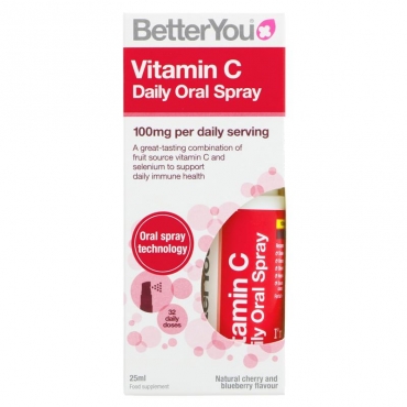 Spray oral vitamina C naturala, cu aroma de cirese si afine, Better You, 25 ml