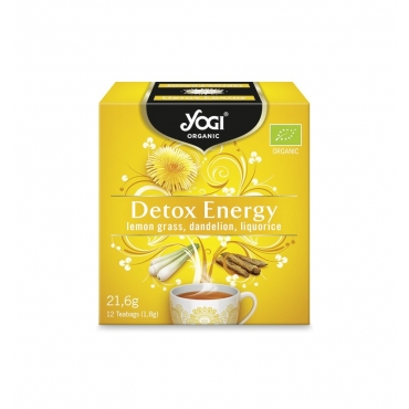 Ceai bio detoxifiant cu lemongrass, papadie si lemn dulce, Yogi Tea, 12 plicuri