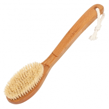 Perie exfolianta din bambus cu peri naturali pt masaj uscat coada lunga, Jovis