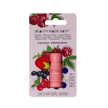 Balsam de buze zero plastic, Berry, Beauty Made Easy, 5.5 g