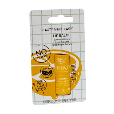 Balsam buze vegan, zero plastic, Lemonade, Beauty Made Easy, 5.5 g