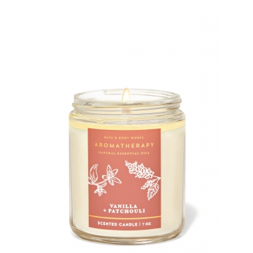 Lumanare parfumata Aromatherapy, Vanilla – Patchouli, Bath and Body Works, 1 fitil, 198 g