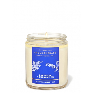 Lumanare parfumata Aromatherapy, Lavender – Cedarwood, Bath and Body Works, 1 fitil, 198 g