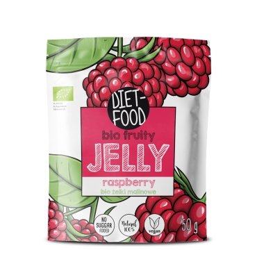 Jeleuri bio vegane din zmeura, fara zahar, Diet Food, 50 g