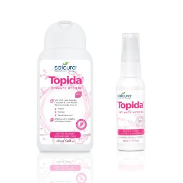 Pachet Topida igiena intima - Spray si gel de dus pentru igiena intima, Salcura