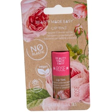 Balsam buze nuantator, vegan, zero plastic, Rose. Beauty Made Easy, 5,5 g