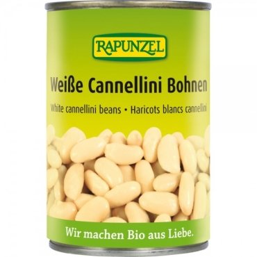 Fasole alba cannelini la conserva bio, Rapunzel, 400 g