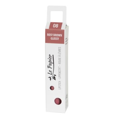 Ruj de buze lucios - ROSY BROWN 08, Beauty Made Easy, 12.5 g