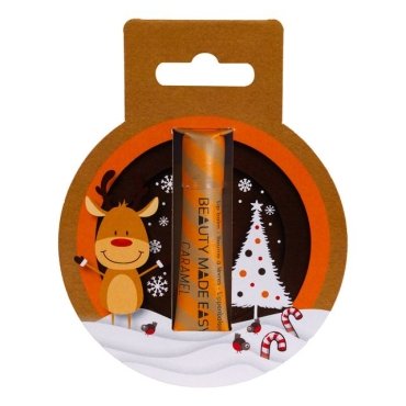 Balsam de buze vegan, zero plastic, Caramel, Editie Limitata de Craciun, Beauty Made Easy, 6g