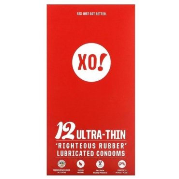 Oferta- Prezervative din latex natural 100%, Ultra-thin, XO!, Flo, 12 buc