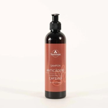 Oferta -  Sampon anticadere cu extract de cafeina, fara SLS, Trio verde, 250 ml