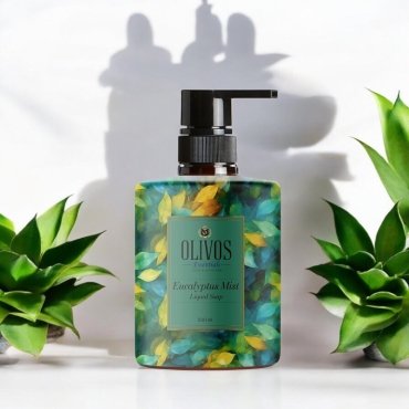 Oferta - Sapun lichid Eucalyptus Mist cu ulei esential de eucalipt, Olivos, 500 ml