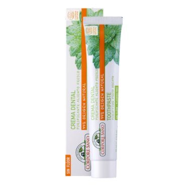 Pasta de dinti Purifying Fresh Breath cu cimbru, menta si busuioc, fara fluor - pentru purificare si respiratie proaspata, Corpore Sano, 75 ml 