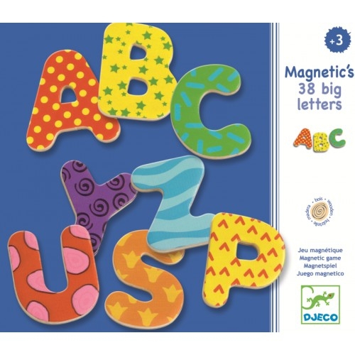 Litere magnetice colorate pentru copii- Djeco, 3+ ani