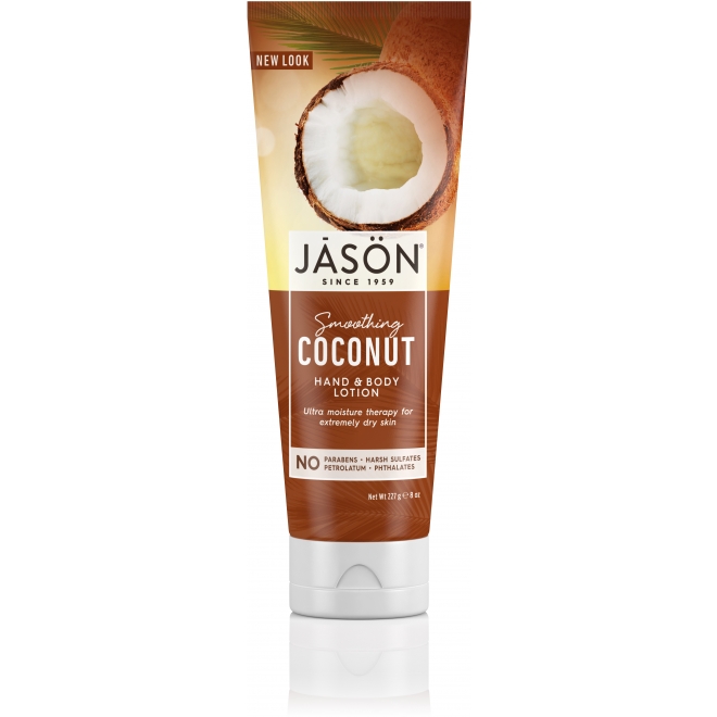 Crema hidratanta Jason cu ulei de cocos pt maini si corp, 227 g