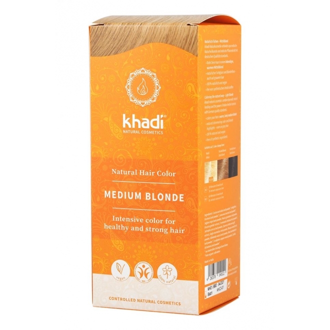 Vopsea henna Khadi - Blond Mediu (miere)