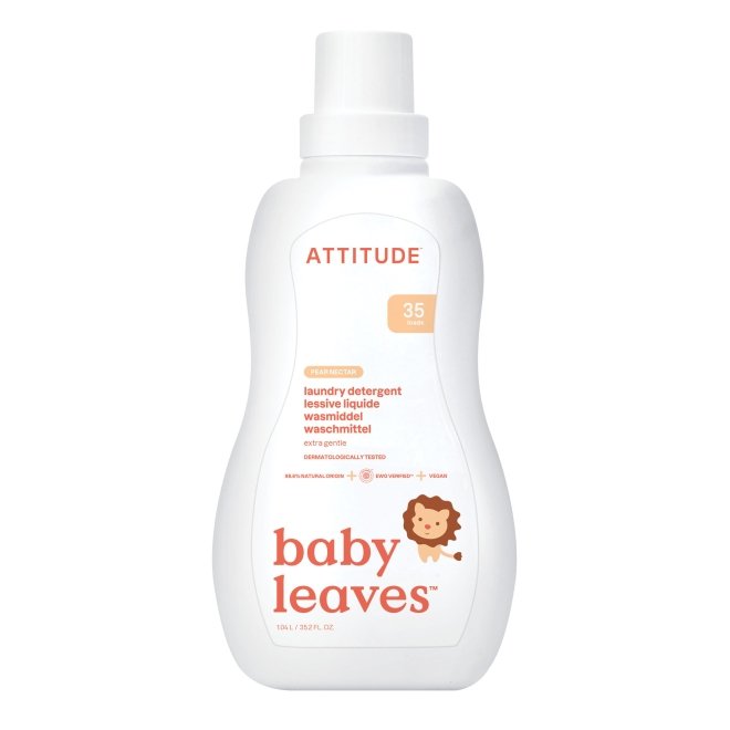 Detergent lichid de rufe pt. bebelusi, nectar de pere, 35 de spalari,Attitude,  1,05 L