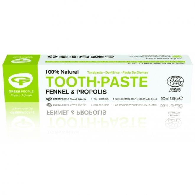 Pasta de dinti Green People cu fenicul organic si propolis, homeopata, 50 ml