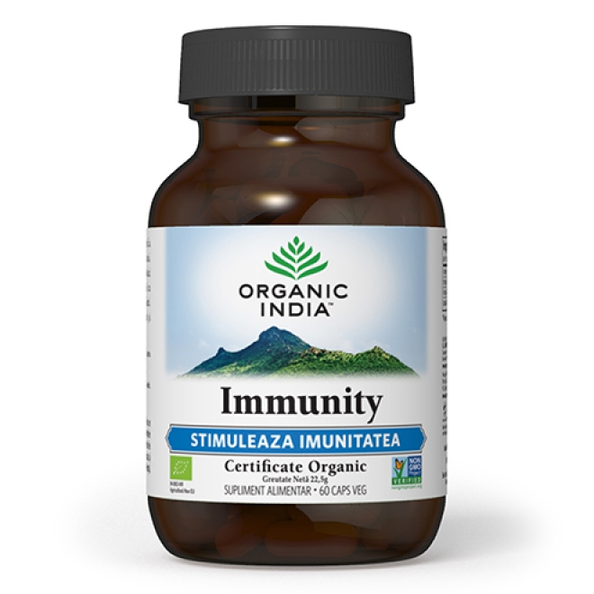 Immunity, Imunomodulator Natural, Organic India 60 cps