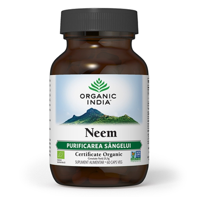 Neem, Antibiotic Natural, Organic India 60 cps